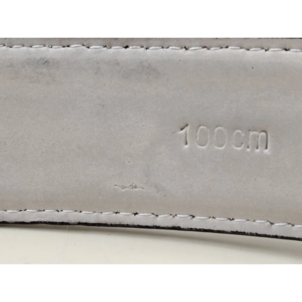 Anthoni Crown‎ Belt Germany 100cm Light Brown / Silver Geometric 35 - 38